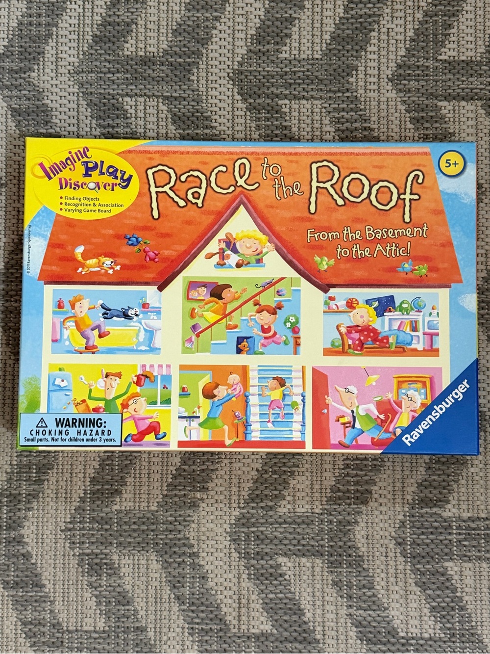 Ravensburger Race to the Roof Board Game - Orange, Blue, Yellow